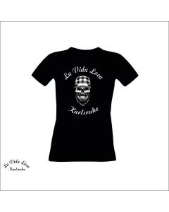 Girly-Shirt "La Vida Loca Karlsruhe" Logo, schwarz