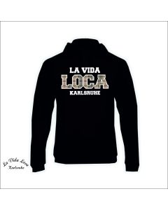 Kapuzen Sweat-Shirt "LA VIDA LOCA Karlsruhe" BB, schwarz