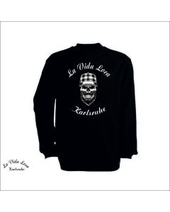 Sweat-Shirt "La Vida Loca Karlsruhe" Logo, schwarz