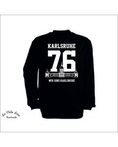 Sweat-Shirt "76 - Wir sind Karlsruhe", schwarz